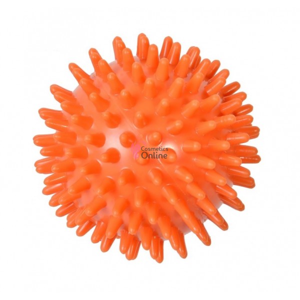 Bila de masaj din plastic, portocalie de 9 cm, model MJ 1112743